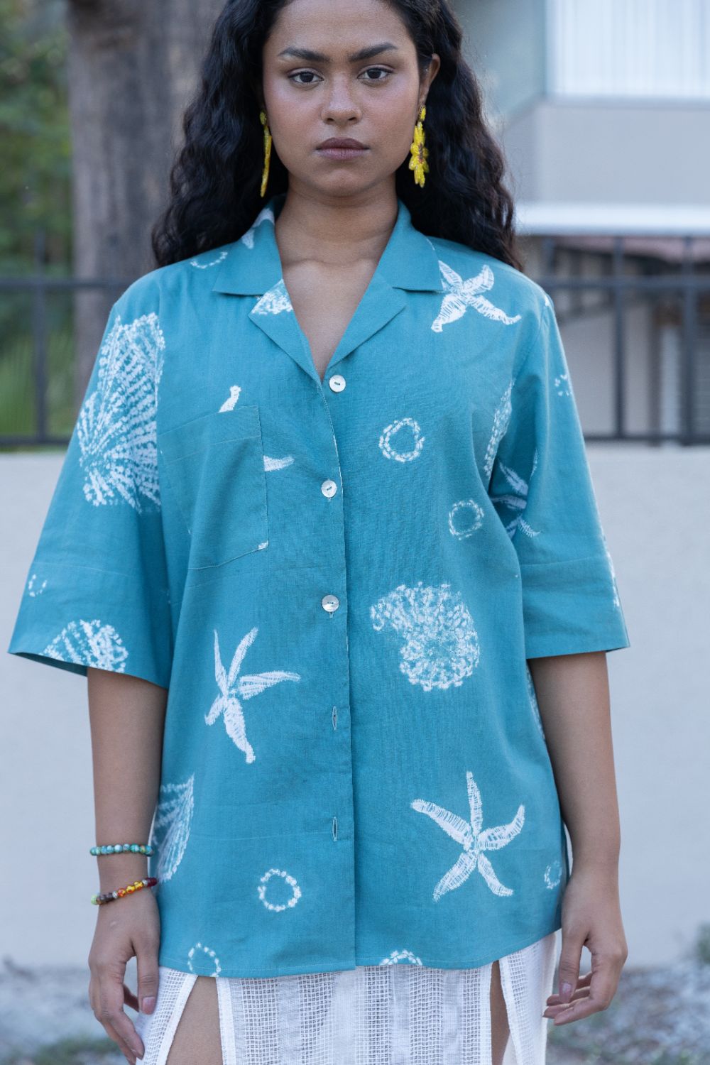 Seashell Camp Collar Shirt