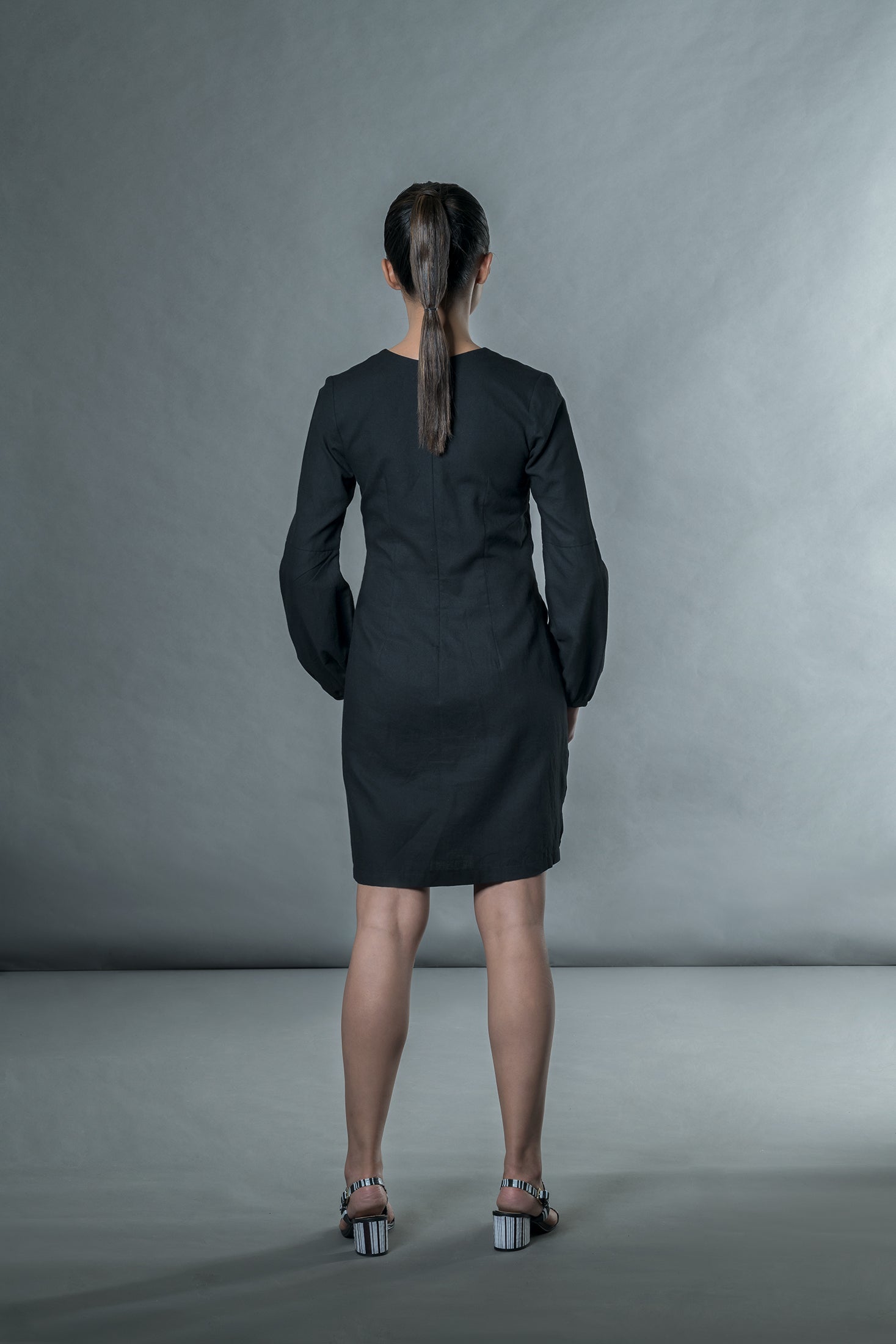 Dress With Wave Pleats