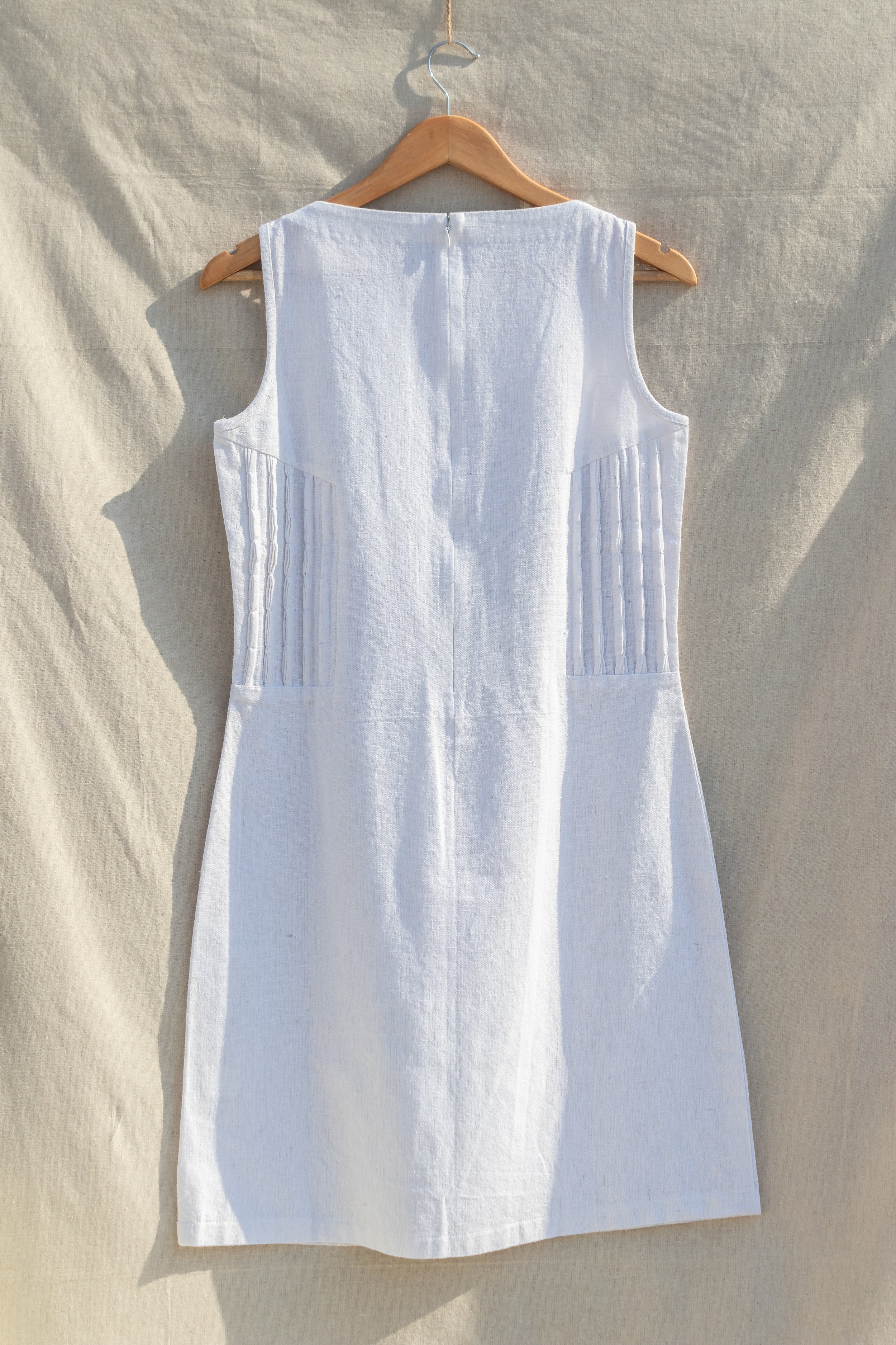Shift Dress With Bubble Tucks