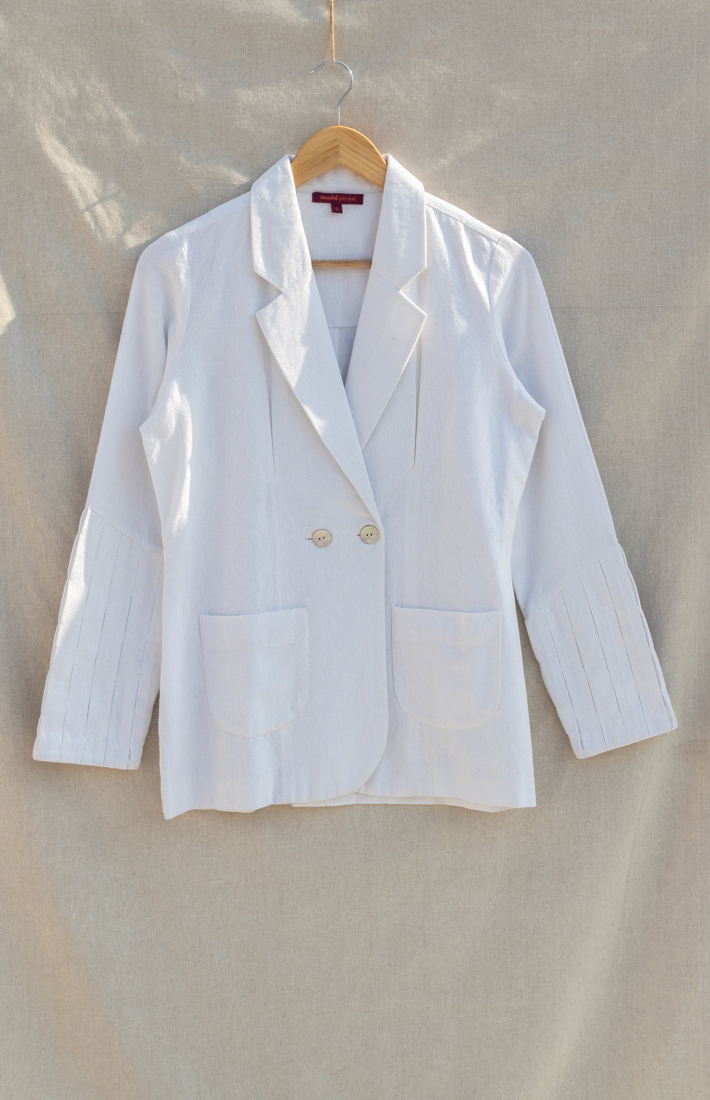 Jacket With Box Pleat Cuffs