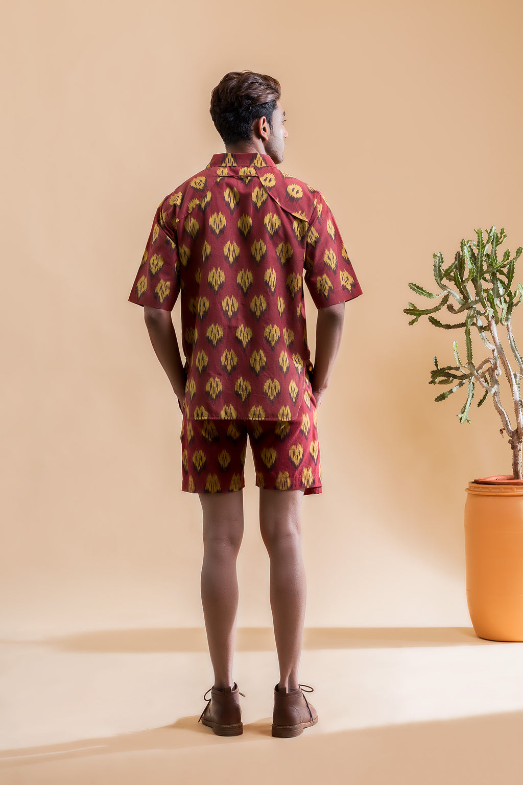 Twisted Placket Short Sleeves Shirt